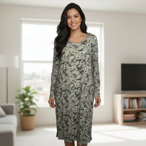 Magnolia Pearl Distressed T-shirt Knit Long Sleeve Dress One Size